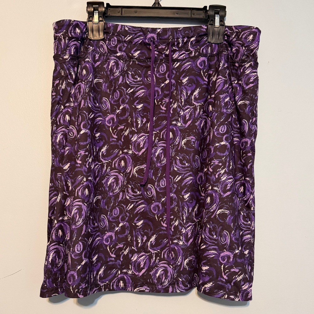 BlevonH Size 2XL Purple Abstract Swirl Athletic Skort Tennis Golf Skirt 1911